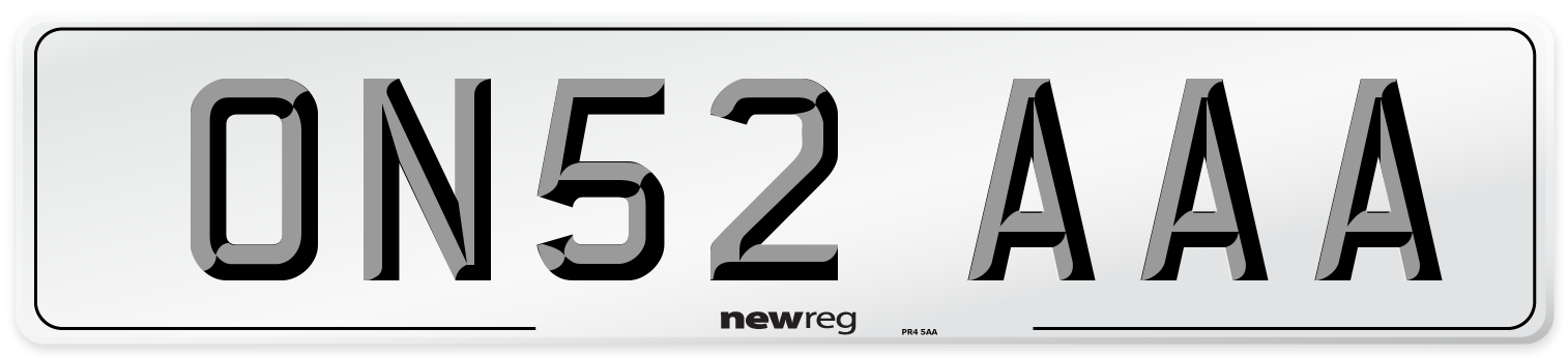ON52 AAA Number Plate from New Reg
